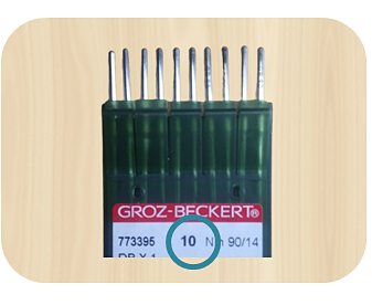 Número de agujas en un empaque de groz beckert. Somos distribuidores GrozBeckert, Neetex, Yantex, Schmetz y otros suministros para la industria textil.